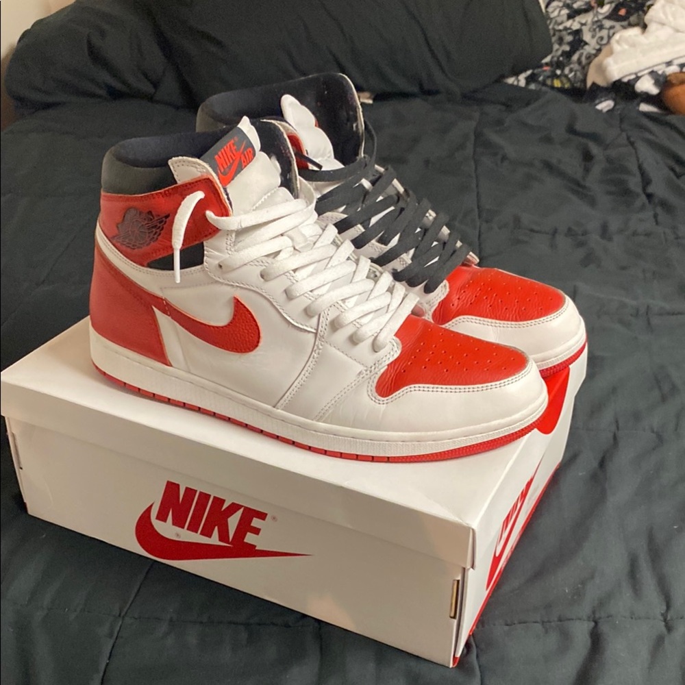Nike Air Jordan Sneakers - Red and White